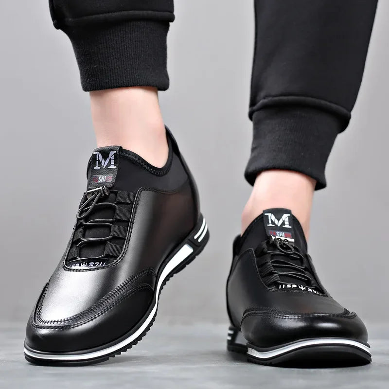 Invisible Lift Sneakers - Premium Leather Comfort